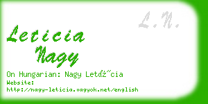 leticia nagy business card